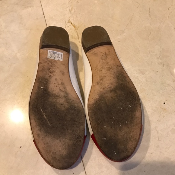 ITALIAN RED AND WHITE BALLERINAS - Picture 2 of 3